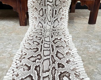 Real Python Leather for Handcrafting, Lvory White Reptile Leather Ideal for Boutiques
