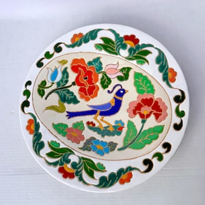 Vintage Orvieto Ceramic Platter 13”, Hand-Painted Ceramiche San Rocco Majolica Wall Plate