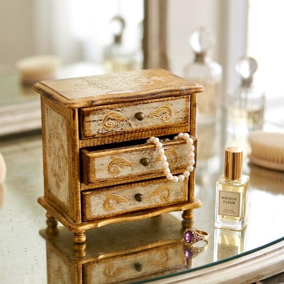 Antique Gold Gilded Box - Etsy
