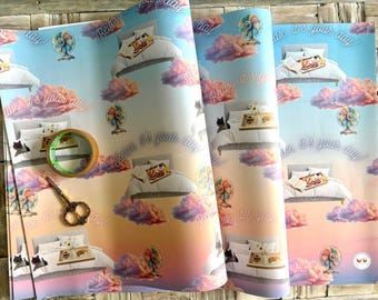 Breakfast in bed wrapping paper created from my own photographs. Gift wrap 4 sheet bundle