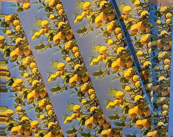 Amalfi Lemons wrapping paper created from original photographs. Gift wrap 4 sheet bundle