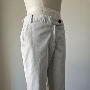 1990s Talbots Cotton Trousers, Mid Rise Khaki Pants, Women’s Size 6 Petite, Classic Fit Beige Twill, Vintage Made in Thailand