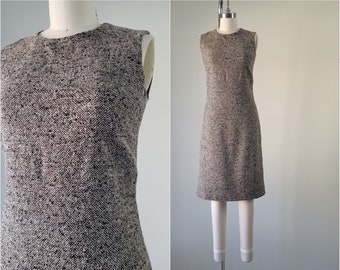 agnes b. Wool Silk Tweed Dress • Made in France • XS - S Small
