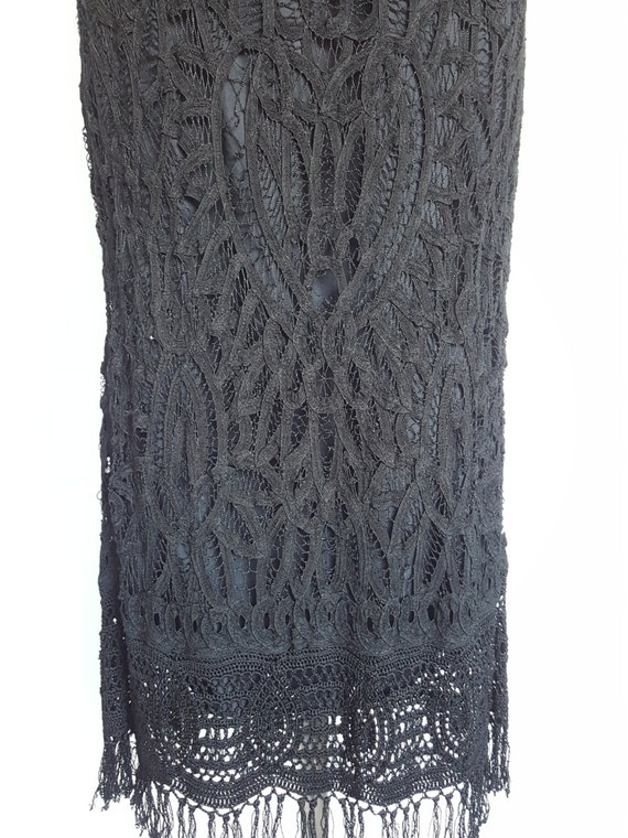 1990s Crocheted Bias Dress Size S/M - image 4