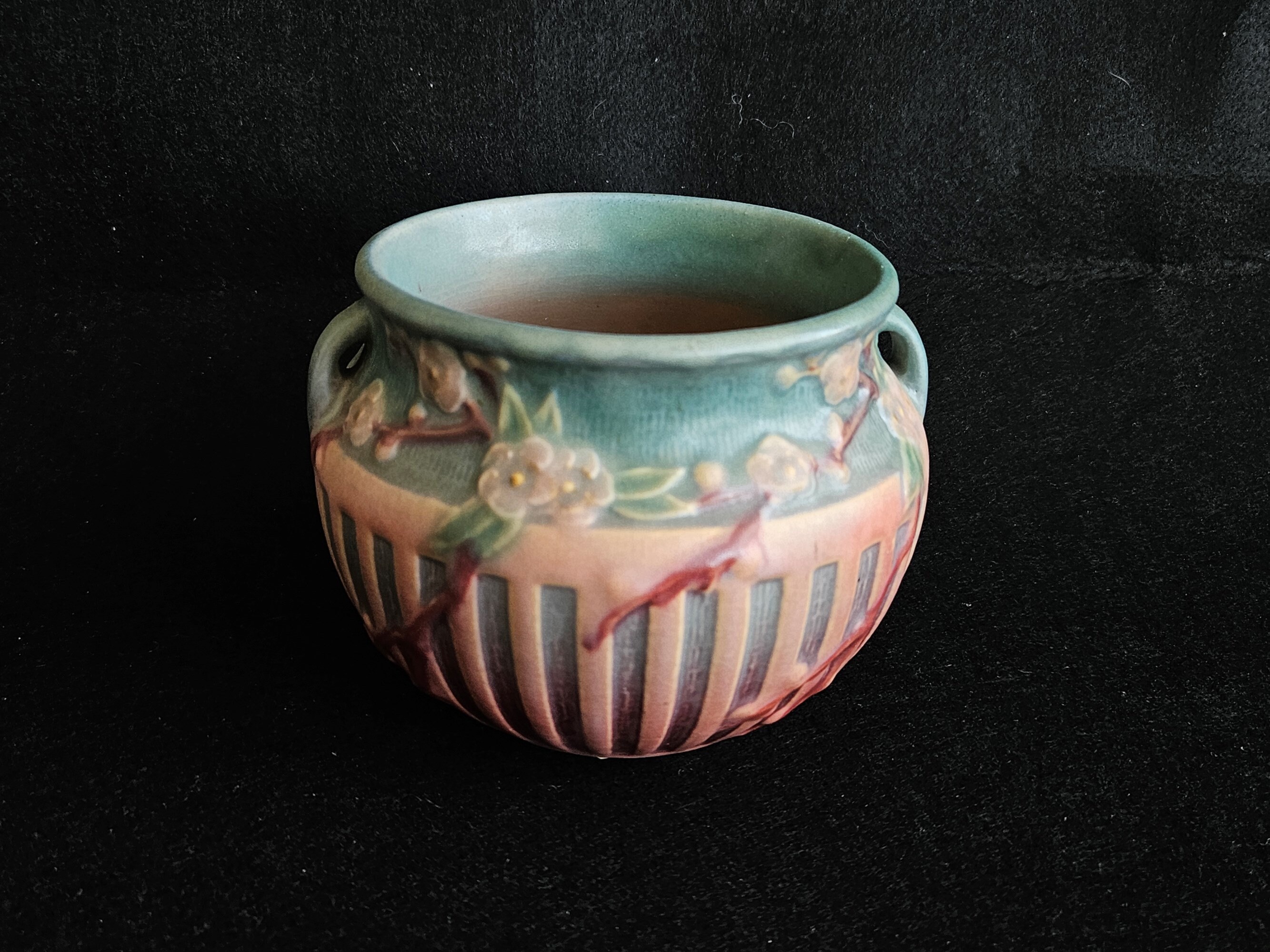 1930s Roseville Cherry Blossom Art Pottery Ceramic display picture 1