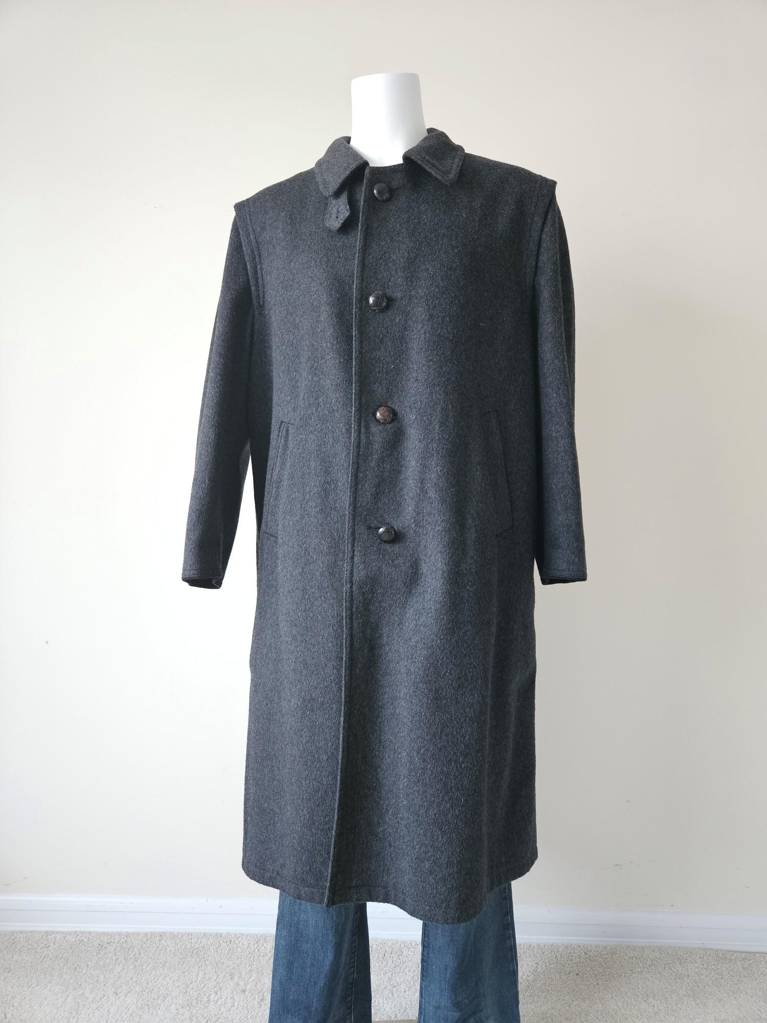 LIDNM Super140s OFFICER COAT チャコール LIDNM“Super 140s OFFICER 
