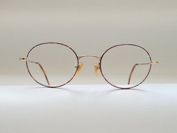 GIORGIO ARMANI Round Tortoise Metal Eyeglass Frames Vintage - Etsy