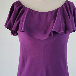 1970s RENATA PARIS Silk Long Violet Gown Size 38 Small - Etsy