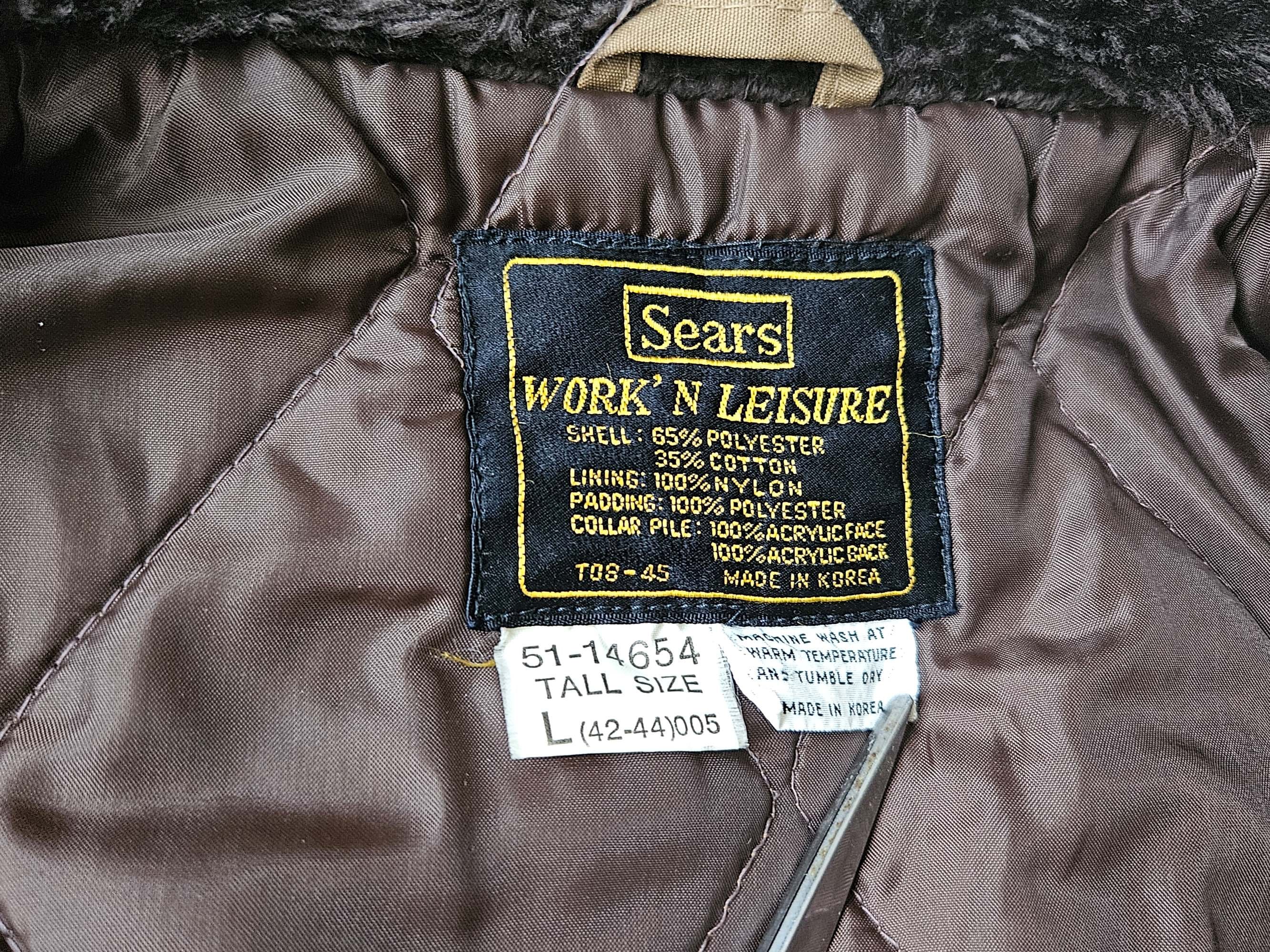 1980s SEARS WORK N LEISURE Bomber Jacket • Vintage Faux Fur 1980s SEARS WORK N LEISURE Bomber Jacket • Vintage Faux Fur