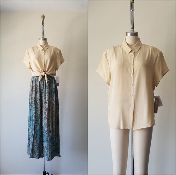 Unworn Boxy Silk Blouse Size M/L