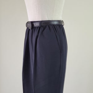 Vintage 1990s Wool Pull-On Pants – Black – Size S/M – Made in USA