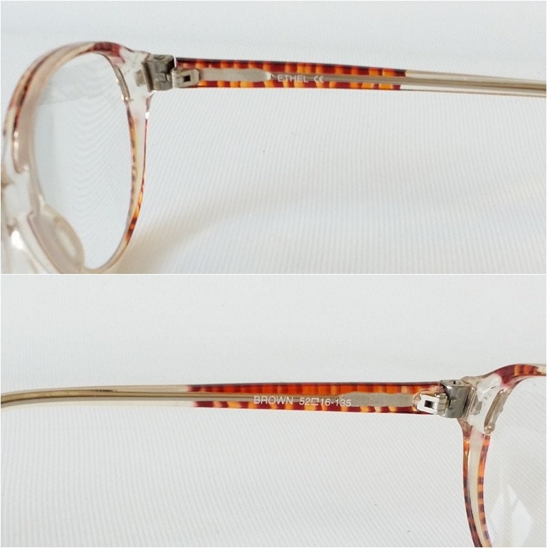 Animal Print Eyeglass Frames Clear Plastic & Brown Oval Eye Etsy
