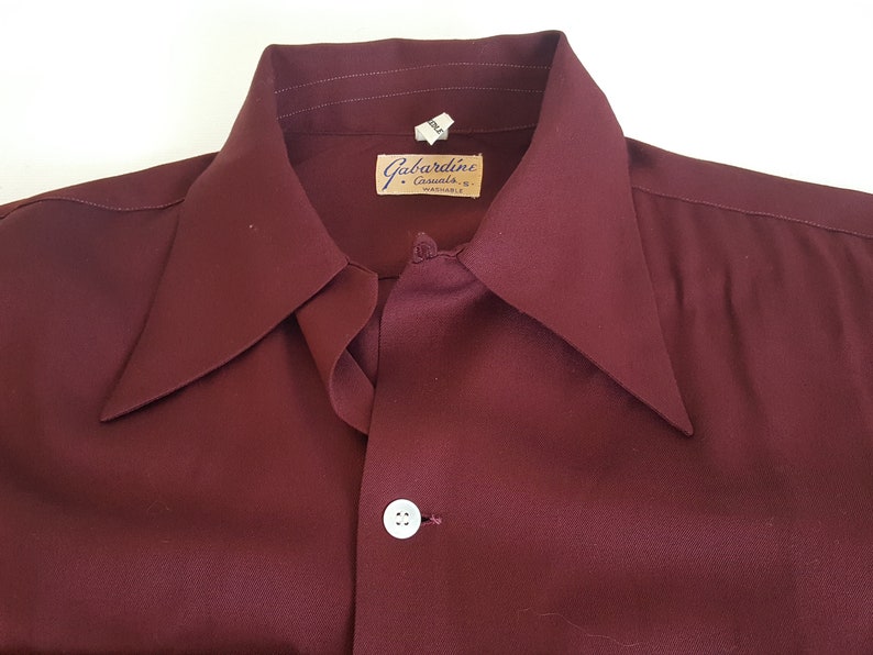 50s GABARDINE CASUALS Men/'s Rayon Shirt