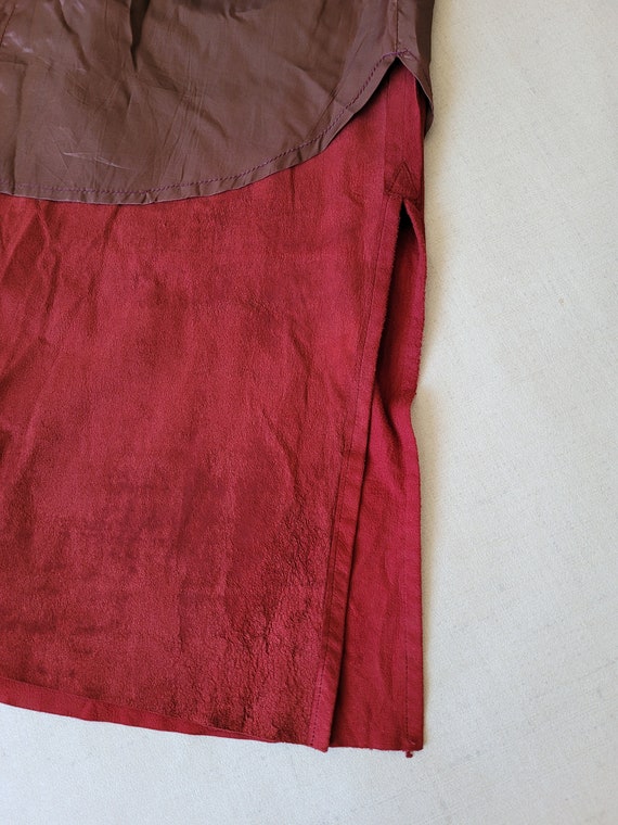 1970s Soft Suede Skirt Brick Red | J. KING DESIGN… - image 10