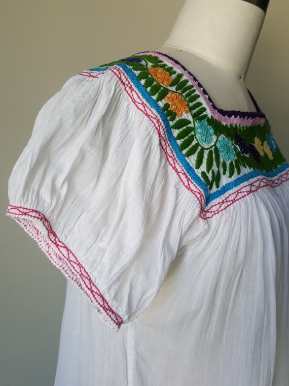 Handmade Embroidered Peasant Blouse • Small - image 5