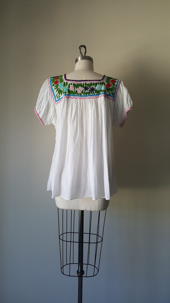 Handmade Embroidered Peasant Blouse • Small - image 3