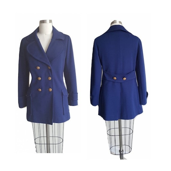 Vintage Nautical Pea Coat Size M