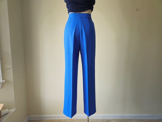 1970s LEVIS Periwinkle Blue Trousers 28 29 in Wai… - image 4