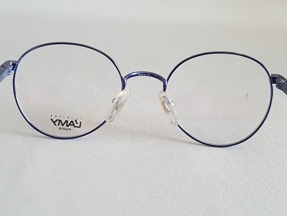 NOS Blue L'AMY 80's Round Eyeglass Frames • Vinta… - image 6