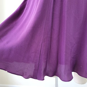 1970s RENATA PARIS Silk Long Violet Gown Size 38 Small Small/medium ...