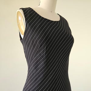 Vintage 1990s Casual Corner Silk Bias Black Dress – Size 6 Small