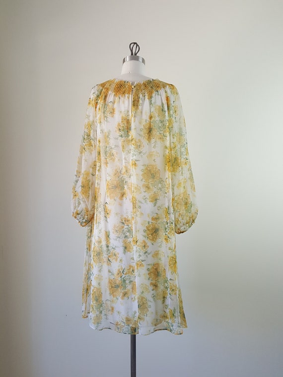 Chiffon Floral Midi Dress Size M - image 6