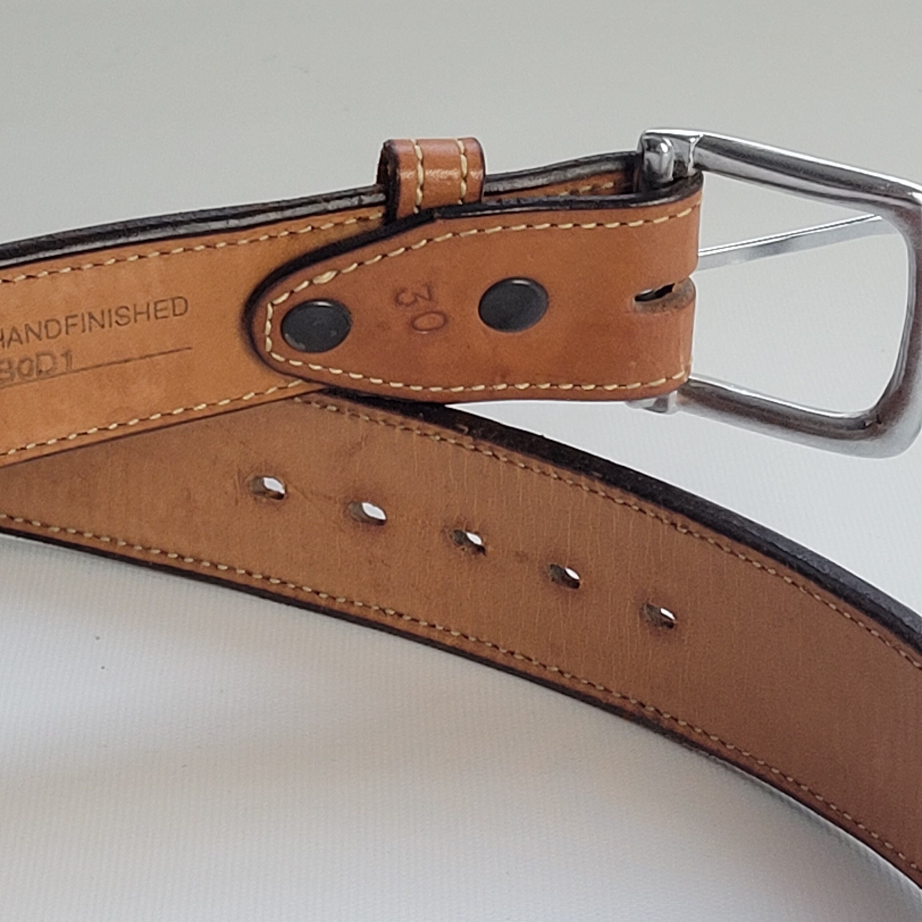 Vintage WINDMILL NOS Brown Leather Belt Small 29–32 
