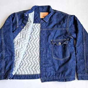 Japan Blue Jeans Quilted Denim Work Jacket Made in Japan 13oz, Size 40