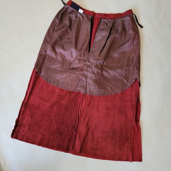 1970s Soft Suede Skirt Brick Red | J. KING DESIGN… - image 8