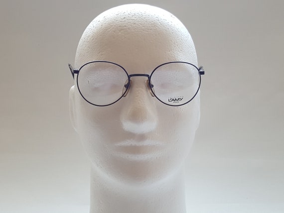 NOS Blue L'AMY 80's Round Eyeglass Frames • Vinta… - image 9