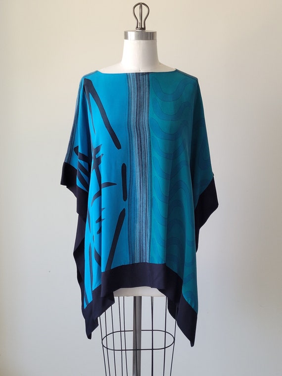 blusa tipo kimono de seda