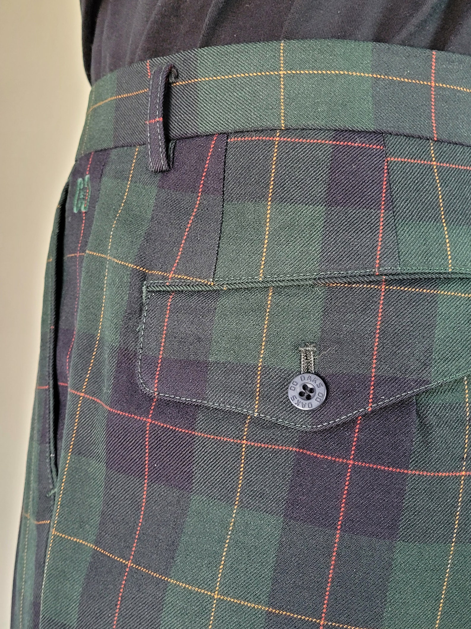 DAKS Wool Tartan Plaid Pleated Trousers Vintage Mens 34 in | Etsy