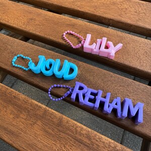 Personalized 3D Printed Name Keychain | Custom Name Keyring | Backpack Tag | Bag Charm | Personalized Gift
