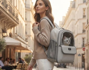 Mochila para transporte de animais de estimação, mochila de viagem para cães e gatos, mochila transparente em formato de bolha, mochila respirável para animais de estimação, bolsa de viagem para animais de pequeno porte.
