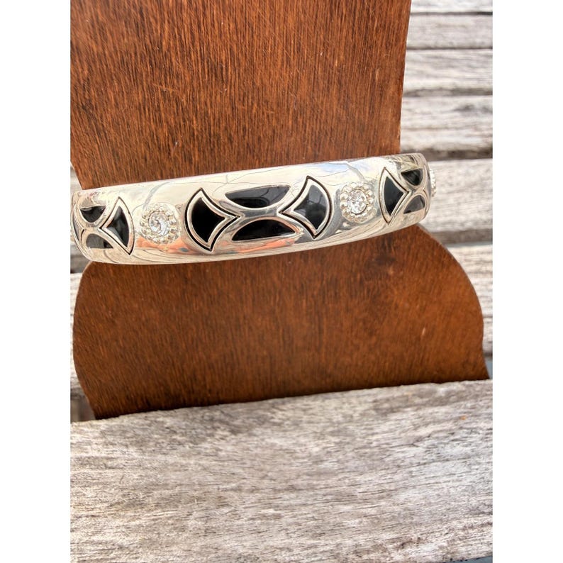 Brighton Cappella Silver Black Quiet Luxury Bangle Romantic Gothic Jewelry image 3