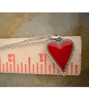 Brighton Red Heart Necklace | Romantic Coquette Valentine Cottage Chic Jewelry image 5