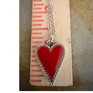 Brighton Red Heart Necklace | Romantic Coquette Valentine Cottage Chic Jewelry image 6