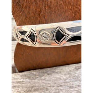 Brighton Cappella Silver Black Quiet Luxury Bangle Romantic Gothic Jewelry image 2