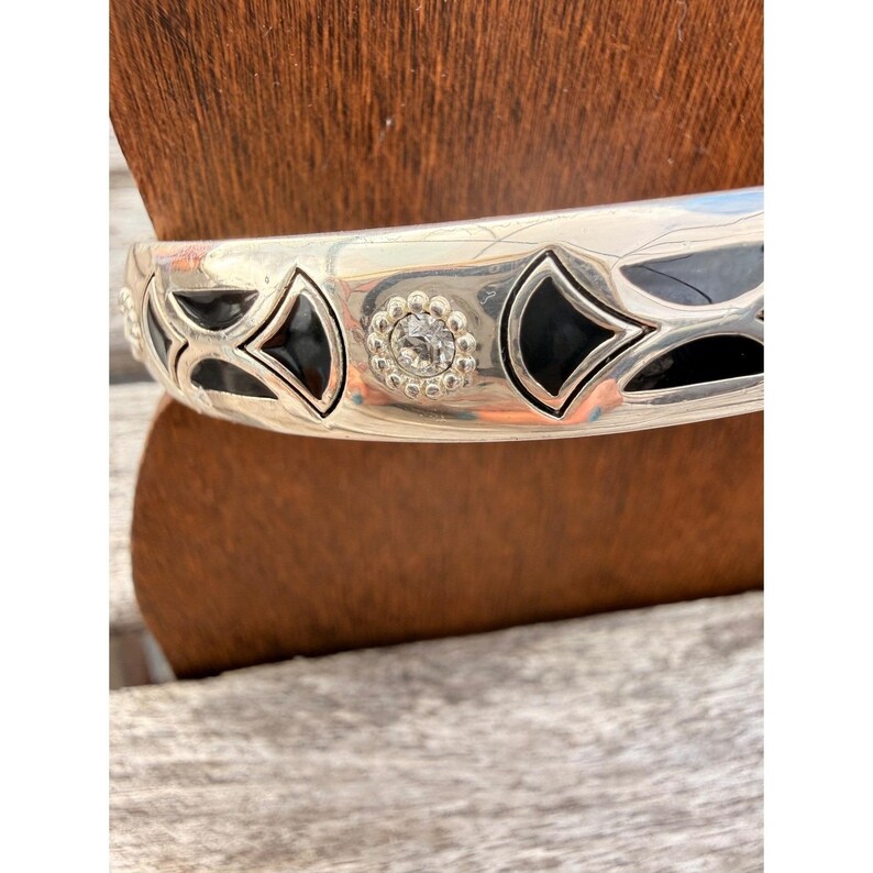 Brighton Cappella Silver Black Quiet Luxury Bangle Romantic Gothic Jewelry image 2