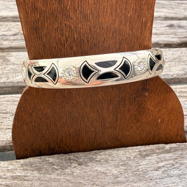 Brighton Cappella Silver Black Quiet Luxury Bangle Romantic Gothic Jewelry image 1