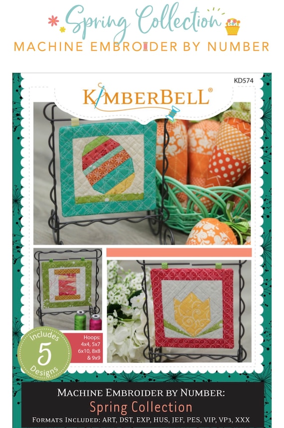 Kimberbell Embroidery Spring Collection Embroidery by Number Embroidery CD  Embroidery Design Pattern 