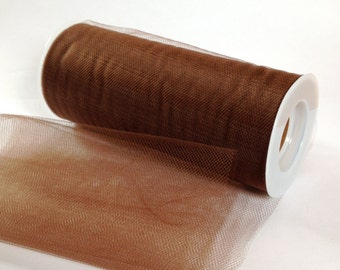 Brown Tulle Roll 6"x25 Yards - Brown Tulle Spool-Tulle Fabric-Tutu Tulle-Brown  Wedding Tulle