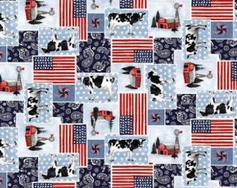 Patriotic fabric- heritage fabric - 1 yard cut - Studio e Fabric - Cotton Fabric - Quilting Fabric