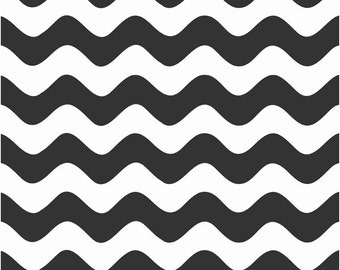 Wave Black by Riley Blake Designs 1 Yard Cut - Wave Fabric