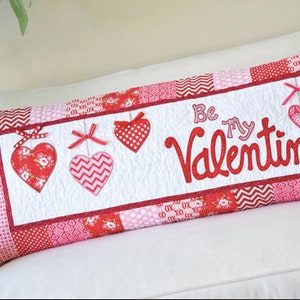 Kimberbell Bench Pillow Embroidery Machine Valentine Embroidery CD Embroidery Design Be my Valentine Pillow Embroidery image 3