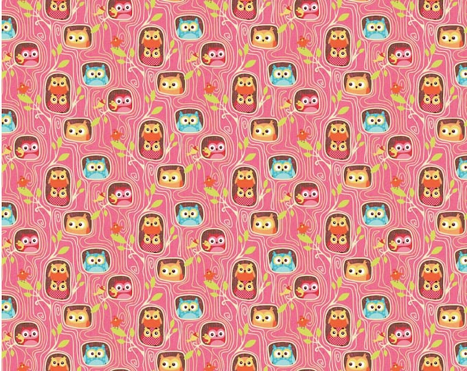 Happy Flappers 1 Yard Cut Novelty Fabric Hide Out Pink | Etsy