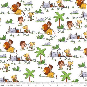 Tarzanimals Fabric -  1 Yard Cut - Novelty Fabric - Cotton Fabric - Riley Blake Designs - Animal Fabric - Cartoon Fabric