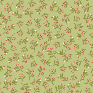 Tecido Cup of Cheer - Visco de Natal - Tecido Verde de Natal - Tecido Kimberbell - Tecido de Algodão