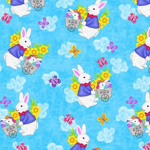 Hello Spring Fabric Collection Hello Spring Fabric Bunny Fabric 1 yard cut Studio e | Etsy