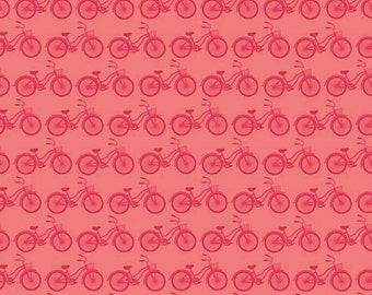 Star Spangled Cottons - Bikes Red - Riley Blake Designs - Half Yard Cut - "Star Spangled" by Doodlebug Designs